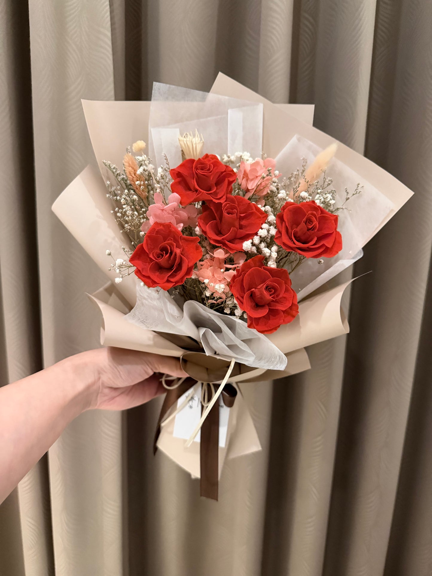 紅茶拿鐵永生花束