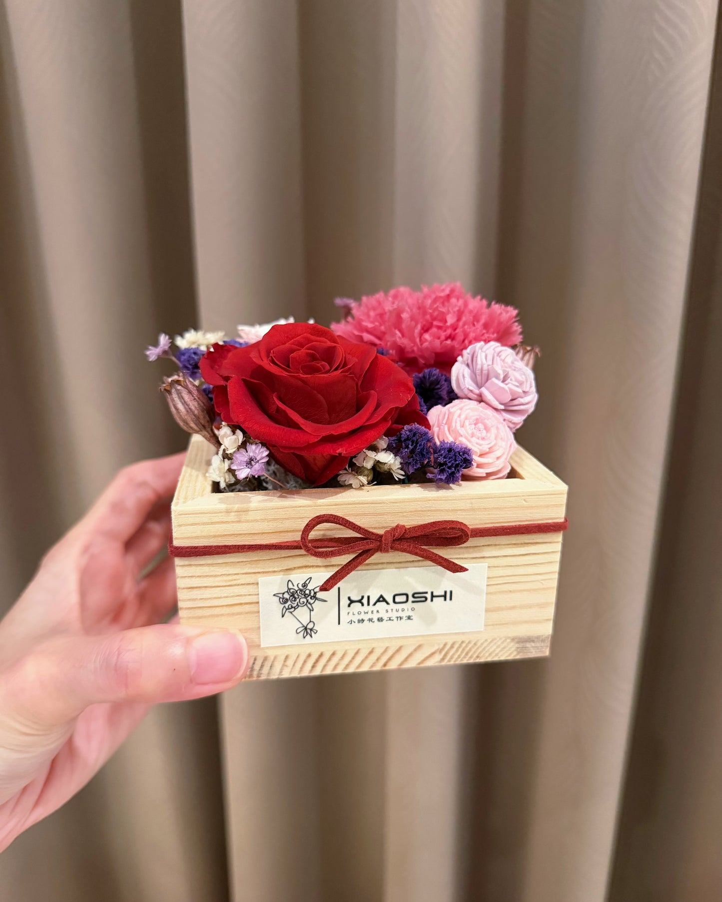 木盒永生桌花