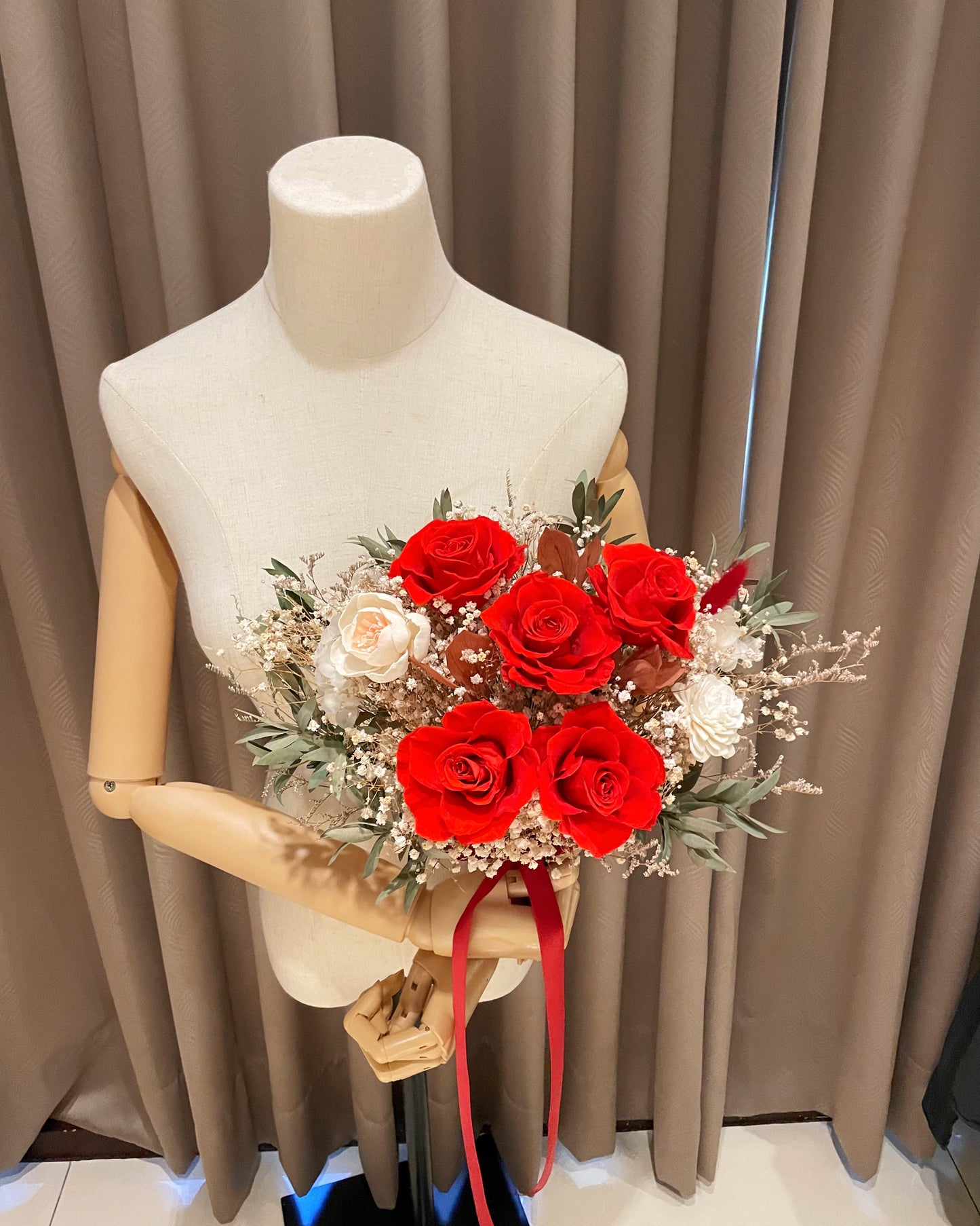 永恆紅玫永生捧花