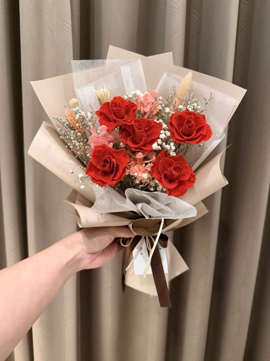 紅茶拿鐵永生花束