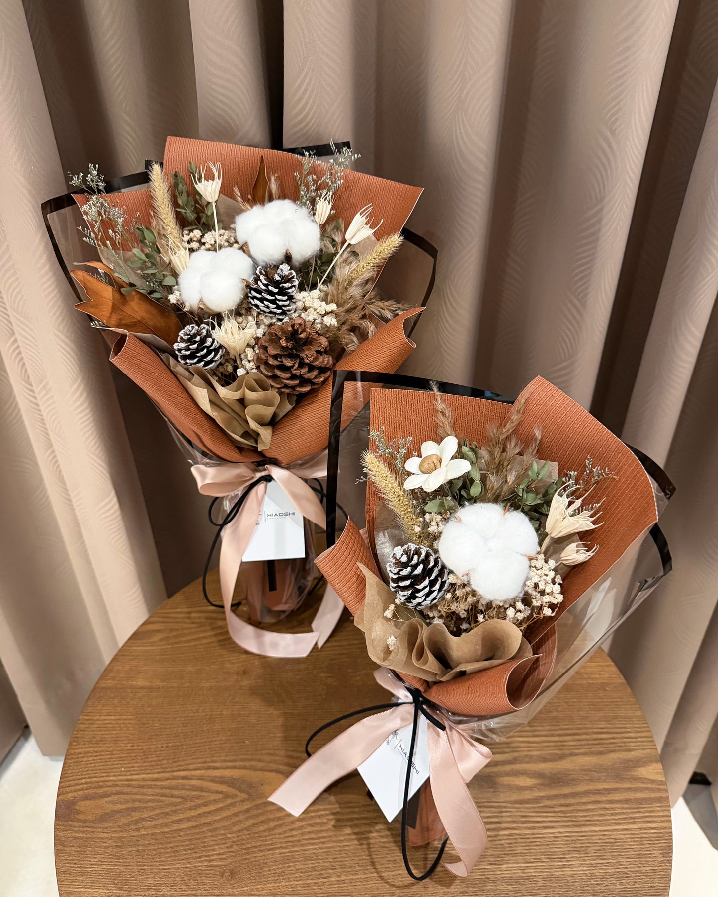 聖誕秋冬松果花束