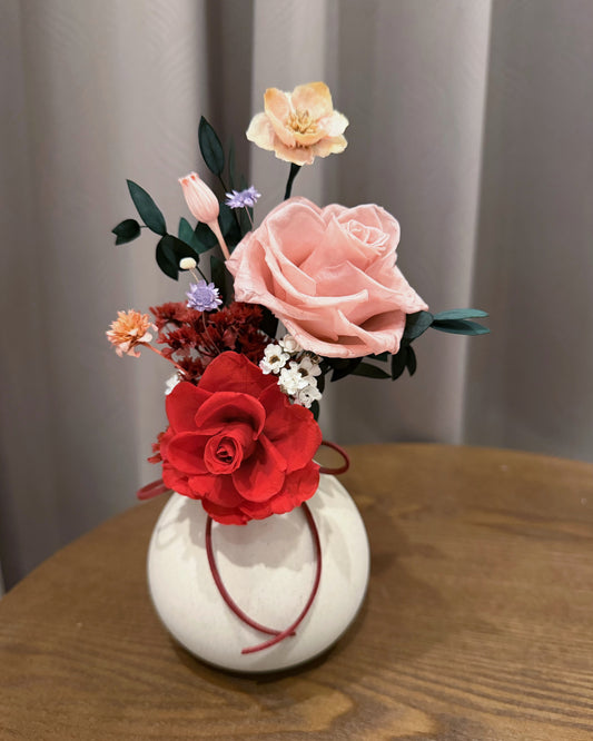 春喜入瓶永生花（含花瓶）