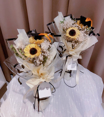 畢業向日葵乾燥花束