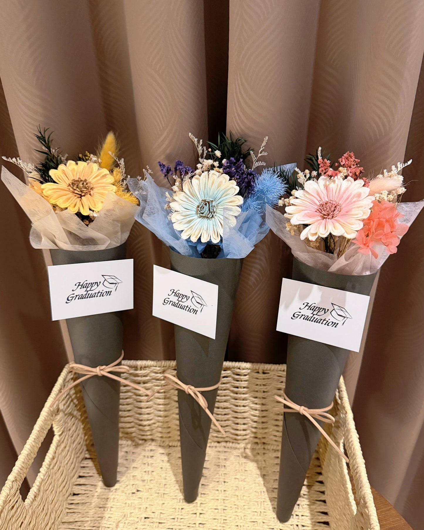 太陽花甜筒花束