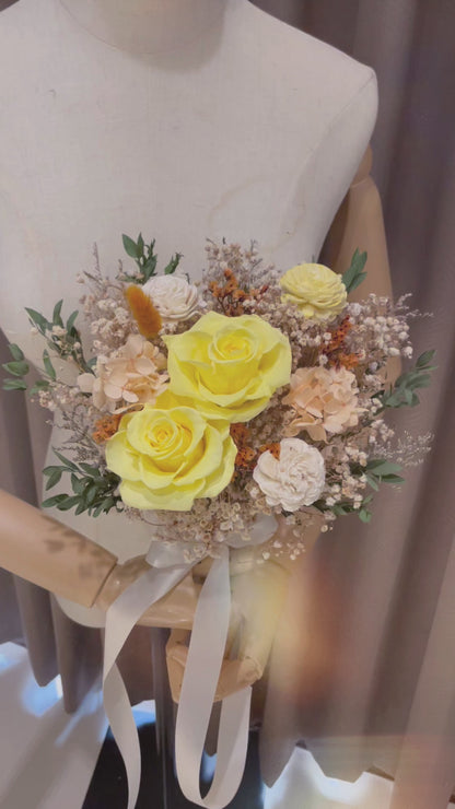 暖黃永生捧花