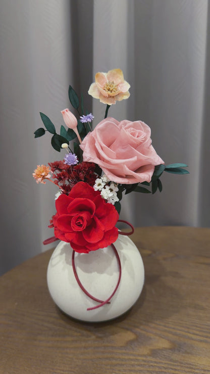 春喜入瓶永生花（含花瓶）